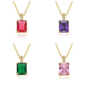 Copper Square Round Rhinestone Pendant Necklace Geometric Clavicle Chain For Women Fashion Commuting Daily Minimalist Jewelry