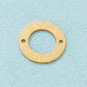 Matte Gold Stainless Steel Round Ring Connector With Double Holes For DIY Jewelry Making Necklace Bracelet Findings
