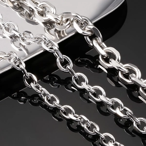 Stainless Steel DIY Jewelry Chain Gold Plated Oval Faceted Cuban Link For Necklace Bracelet Making