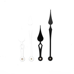 DIY Quarz-Uhrzeiger-Set in Schwarz und Weiß mit klassischem Rauten-Hohlraum-Design