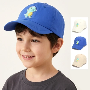 Kinder Baseballkappe Cartoon Dinosaurier Patch Verstellbarer Sonnenhut Atmungsaktive Polyester Kopfbedeckung Für Jungen Und Mädchen