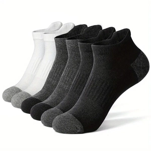 Breathable mesh cotton low cut ankle socks for sports in black, white and dark grey colors