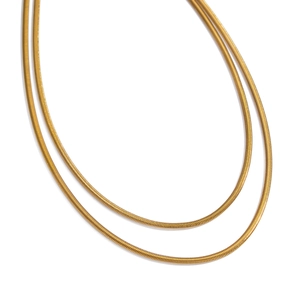Zweilagige goldene Schlangenkette aus wasserfestem Edelstahl mit poliertem Glanzfinish