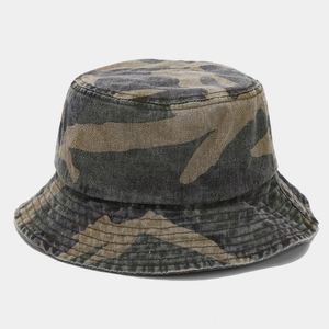 Klassischer Camouflage Anglerhut für Outdoor-Wandern aus atmungsaktivem Baumwollgewebe