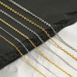 Stainless Steel Necklace Chain O-Link Cable Chain With Lobster Clasp Versatile DIY Jewelry Making Accessories For Women Men