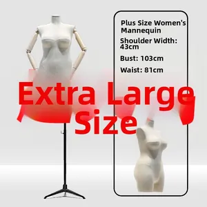 Detailed measurement chart of velvet mannequin head showing dimensions for XL-3XL clothing sizes