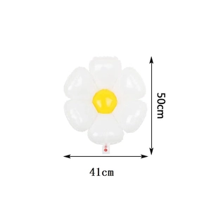 Daisy flower aluminum film balloon for birthday party decorations, size 50cm by 41cm
