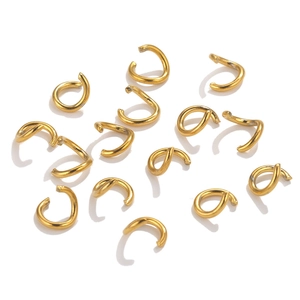 18K gold plated stainless steel open jump rings for jewelry making DIY accessories