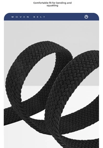 Macro shot of high-density cross-woven texture and elastic fiber on black belt