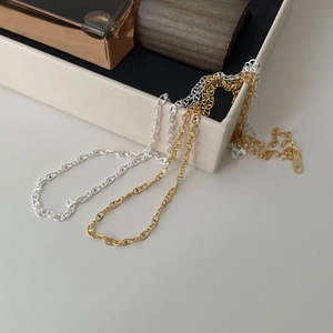 Elegant 925 Sterling Silver Anchor Chain Necklace For Women Minimalist Pig Nose Link Dainty Clavicle Jewelry Accessory
