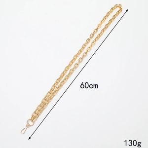 Golden metal chain crossbody strap for phone case, length 60cm, weight 130g