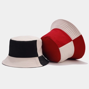 Bob bicolore pour homme et femme en toile de coton avec coutures renforcées pour le soleil