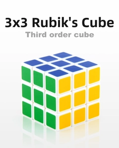 Detail of a 3x3 educational speed cube showing smooth cornering and vibrant color panels