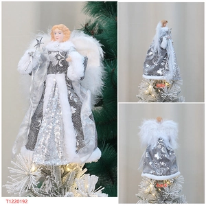 Weihnachtsbaum Engel Topper Plüsch Stoff geflügelter Engel Dekoration für festliche Baumspitze
