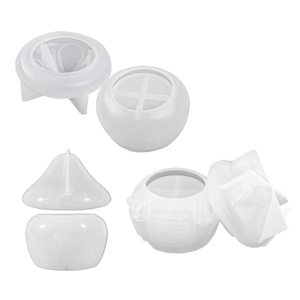 Stampo in silicone a fungo Halloween per scatole in resina e vasetti per candele DIY
