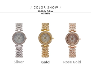 Detailed comparison of fashion quartz watches in silver, gold, and rose gold finishes