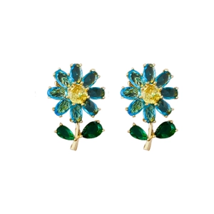 Bunte Blumenstecker mit glänzenden Blütenblättern und Goldfinish für einen lebhaften Look