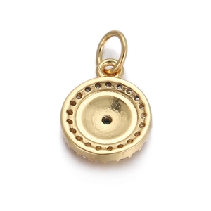 Detailed view of a gold-plated heart-shaped photo locket pendant for jewelry making