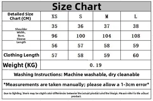 Size chart for vintage embroidered shirt showing measurements in CM from XS to L
