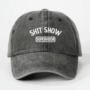 Casquette De Baseball Shit Show Supervisor Coton Lavé Style Vieilli Rétro Décontracté Couvre Chef Réglable Protection Solaire