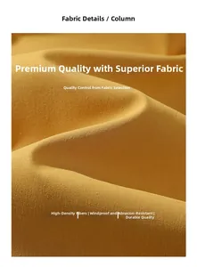 Detail of high-density windproof fabric with durable texture in ginger yellow color