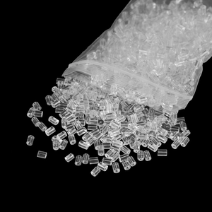 Bulk clear silicone earring back stoppers packed in transparent plastic ziplock bags