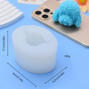 Stampo in silicone 3D cane Teddy per candele profumate e resina con dimensioni