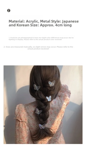 Détail de barrettes papillon de 4cm portées sur une coiffure avec tresses