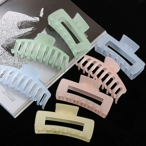 Grandes Pinces à Cheveux Mates Effet Gelée pour Femmes Macaron Plastique Accessoires de Coiffure Cheveux Épais