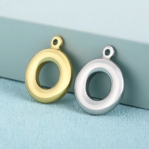 Pendentifs Cercle Rond Acier Inoxydable Creux Donut Géométrique DIY Création Bijoux Colliers Boucles Oreilles Simple Poli