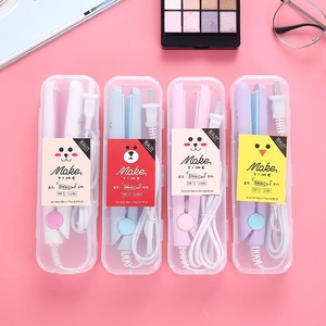 Mini hair straightener and curler combo in four colors with 160°C constant heating