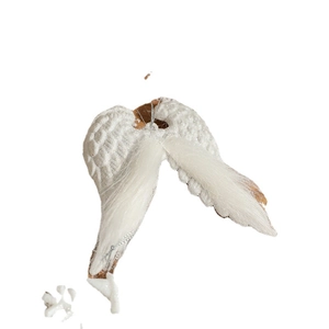 Creative white feather angel wings Christmas tree hanging ornaments with string