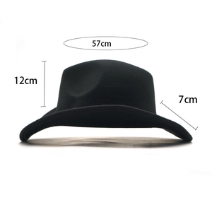 Specifiche dettagliate della taglia per il cappello jazz nero con tesa 7 cm e circonferenza 57 cm