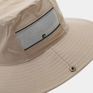 Cappello da sole kaki per outdoor con rete traspirante e tessuto ripstop a 45 gradi