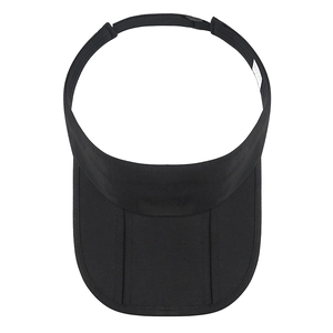 Foldable black sun visor hat with wide brim for breathable outdoor sports activities