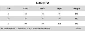 Size chart showing bust, waist, hips, and length in cm for mesh sleeveless dress