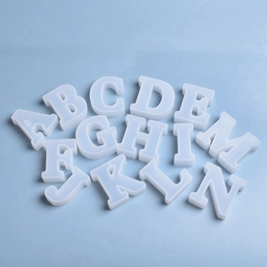 Siliconen mallen voor grote hoofdletters A tot N voor epoxyhars en DIY projecten