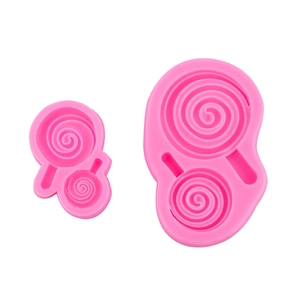 Lollipop-Silikonform-Set in Rosa für DIY Schokolade und Backdekorationen