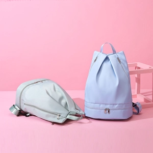Waterproof oxford swim backpack with dry wet separation and shoe compartment storage