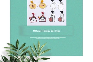 Halloween acrylic earring set featuring pumpkin lantern and ghost charm designs