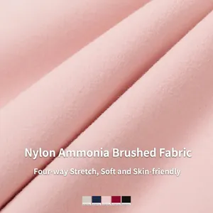 Tessuto spazzolato in nylon spandex elasticizzato in 4 direzioni per yoga e sport