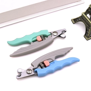 Détails du coupe-ongles en acier inoxydable pour animaux avec poignée ergonomique à ressort