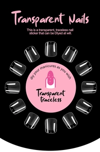 Mise en page circulaire détaillée de capsules d'ongles transparentes pour le nail art