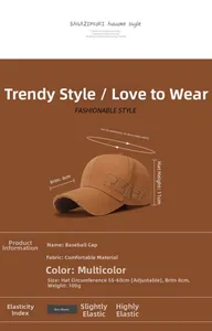Détail d'une casquette en coton marron avec broderie PEACE et visière de 8 cm