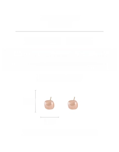 Detailed specs of 14K gold plated square pearl earrings with 0.9cm size and 3.9g weight