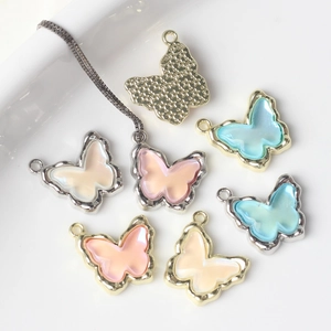 Butterfly Charms Alloy Resin Pendants For DIY Jewelry Making Necklaces Bracelets Accessories