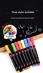 Vibrant 9-color liquid chalk marker set for LED boards and blackboards with G-20 model