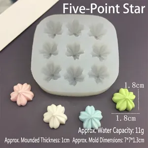 Détail du moule en silicone à 9 cavités de 7x7x1,3cm pour loisirs créatifs DIY