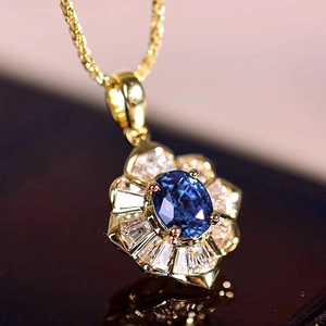 Blumen Anhänger Halskette Kupfer Mit Zirkonia Und Glas Edelsteinen Vintage Indischer Stil Luxus Schmuck Für Frauen