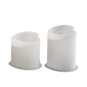 Striped heart candle holder resin silicone mold set for DIY handmade plaster crafts